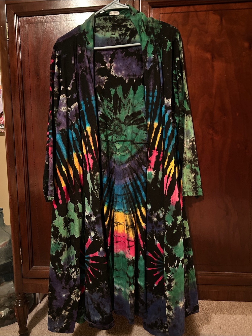 Tie-Dye Long coat Multicolor
